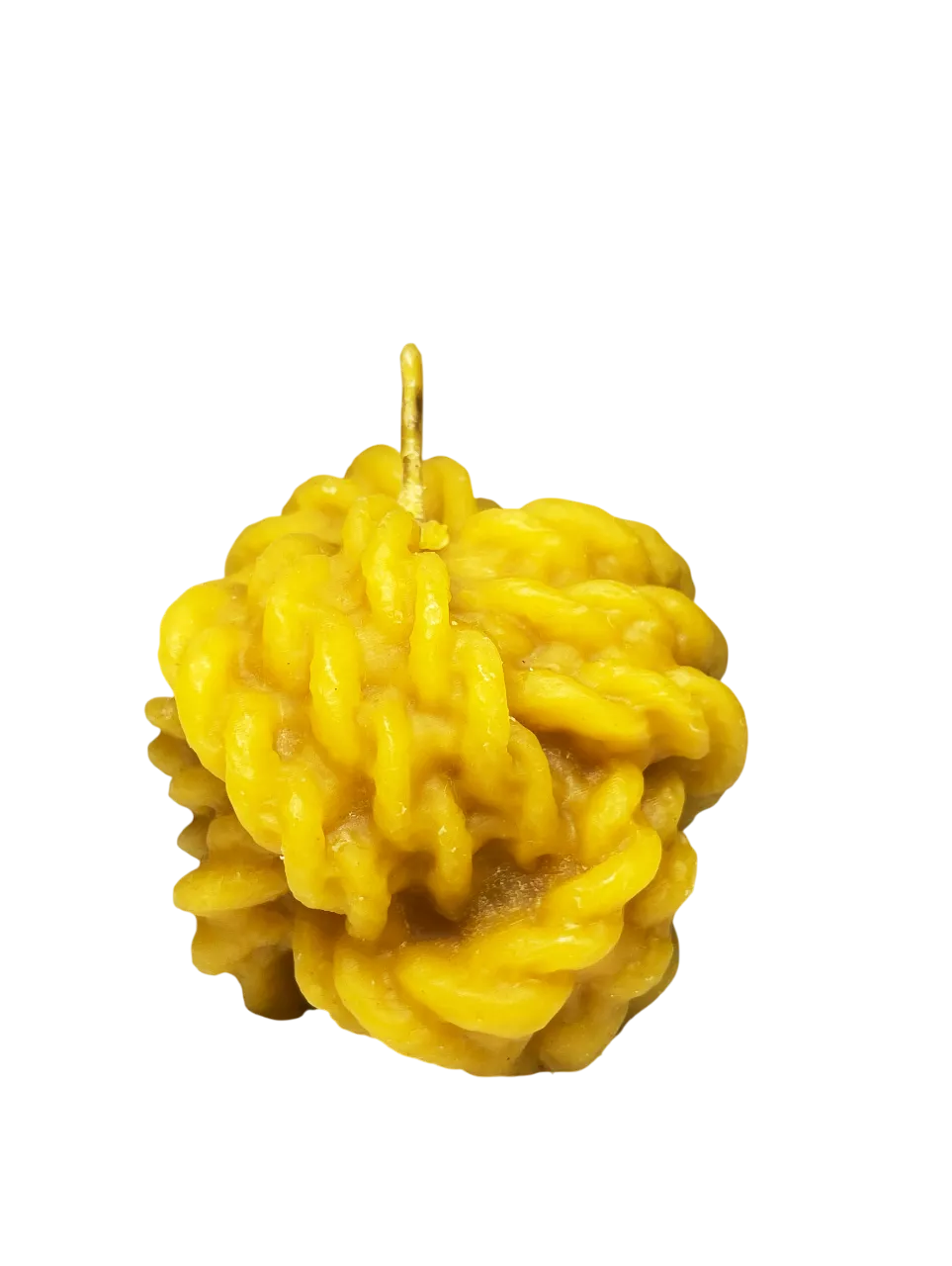 Vela de Cera Natural de Abeja – Diseño en Maraña de Cuerda